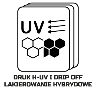 Lakierowanie hybrydowe druków, drip off, druk hu-uv | fingerprint.pl